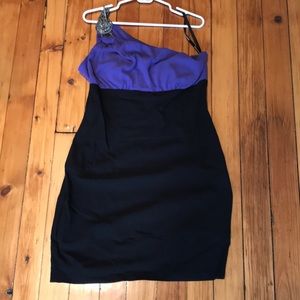Purple and Black cocktail dress